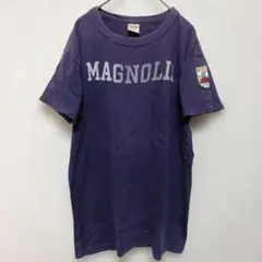 半袖Tシャツ カットソー　ロゴ　パープル　ネイビー　170cm