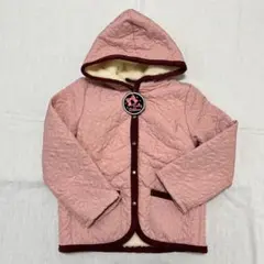 タグ付き　ドーリーリボン　フード付き裏フリースジャケット　ピンク　120
