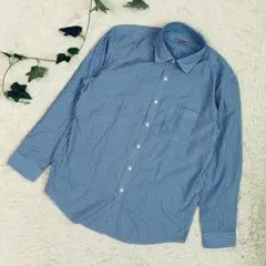 Do classe 長袖シャツ ストライプ ブルー　XL　美品のサムネイル