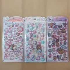 正規品　サンリオ　うるちゅるポップシール　３点セット