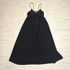 ラジェム La-gemme カップ付き キャミワンピース 裏地あり ブラック F