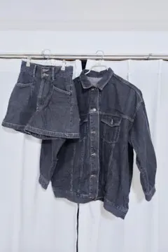 Heather デニムジャケット＆デニムショートパンツ セット