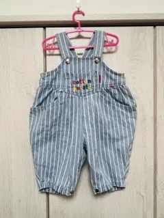 vintage COTTON POTATO デニム　ストライプオーバーオール