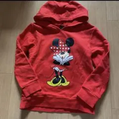 ベビードール　ミニー　パーカー　120 赤　ミニーのファンダーランド　ランド