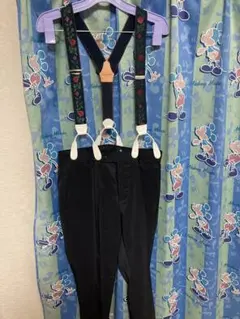 ユニクロ　感動パンツ　タニワタリボタンサスペンダー付き