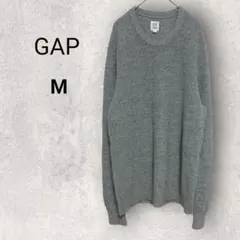 ギャップ メンズ 長袖 ニットセーター M グレー ゆったり 冬 厚手 シンプル