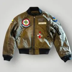 希少デザイン AVIREX MA-1 フライトジャケット 135〜145cm