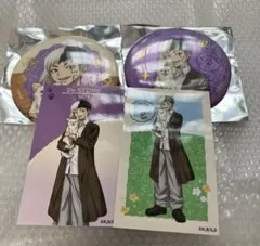 Dr.stone 缶バッジ　with Dogs ver あさぎりゲン　カード