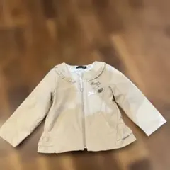 BeBe フリル付きジャケット 100cm ベージュ