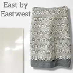 g【イーストバイイーストウエスト】タイトスカート/レース ウール100% 上品