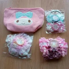 MY MELODY ポーチとヘアアクセサリーセット