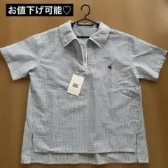 《Java ストライプ 半袖ポロシャツ》 新品未使用品