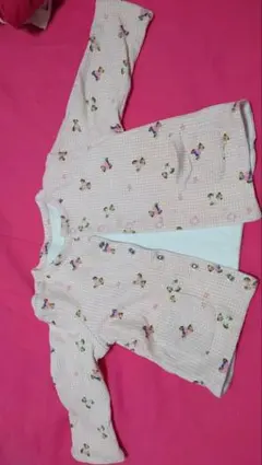 ラルフローレン　クマ柄ピンクカーディガン　リバーシブル