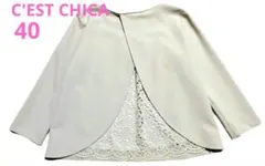 C'EST CHICA セシカ　背開きバックレースブラウス　美品(サイズ40)のサムネイル