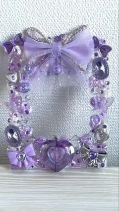 ホイップデコ トレカケース 紫 硬質ケース ハンドメイド