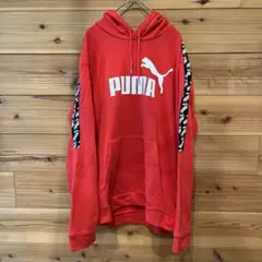PUMA プーマ　ビッグロゴ　プルオーバーパーカー　Lサイズ　レッド