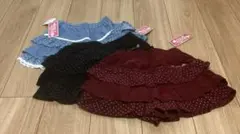 【未使用品】女児スカート３点セット　140cm