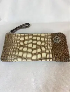 【箱無し】PELLE BORSA 長財布 クロコ型押しのサムネイル