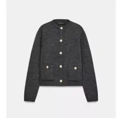 Zara ゴールドボタン　ニット　ジャケット　カーディガン