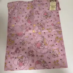 【新品未使用】Vivitexリトルツインスターズ 巾着 Lサイズ A3 キキララ