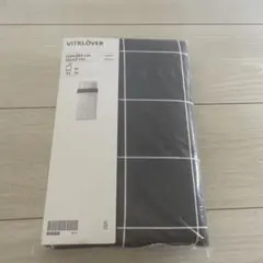【IKEA】イケアVITKLÖVER 掛け布団カバー＋枕カバー　グレー×ホワイト