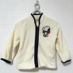 スヌーピー フリースジャケット クリーム色
