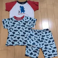 恐竜柄パジャマセット 130cm 上2枚、下1枚セット