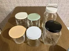 キャニスター 保存瓶 ガラスジャー 空き容器 6個セット