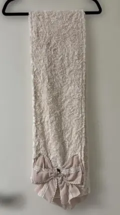 axes femme リボン付き マフラー ピンク