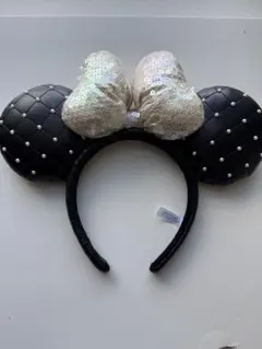 ディズニー カチューシャ キルティング パール