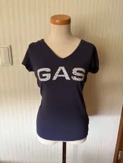 GAS 半袖 Tシャツ ネイビー レオパードロゴ　y2kのサムネイル