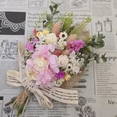 ꫛꫀꪝ✧*。ライラックとクリスマスローズのナチュラルスワッグ 30cm