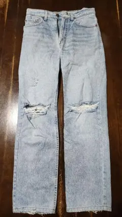 ダメージ加工 ライトブルーデニム