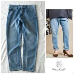 ◎ユナイテッドアローズ【洗える】ヴィンテージ ウォッシュ加工 デニム パンツ