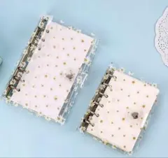 新品★シール帳★A6★デイジー柄★シール付き★定規付き★手帳★バインダー