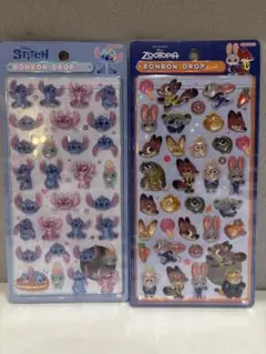 【国内正規品】ボンボンドロップシール　ズートピア　スティッチ　セット販売