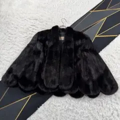 極肉厚◎/総丈86 ロイヤル サガフォックス ブラック ファーコート