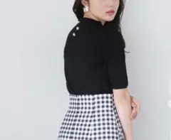 秋♡限定出品！美品♡ プロポーションボディドレッシング ハーフスリーブニット 黒