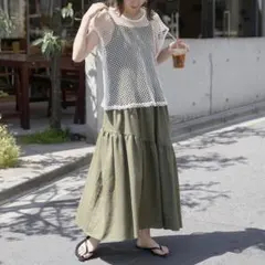 チャオパニックティピー　新品　メッシュTEE付キャミワンピース