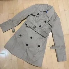 バーバリーブルーレーベル　トレンチコート　ベージュ　チェック