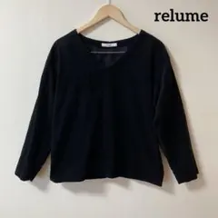 ジャーナルスタンダード レリューム　Vネックプルオーバー　ブラック　フリー