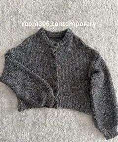 room306contemporary グリッターカーディガン room306 CONTEMPORARY / Rib Knit Cardigan