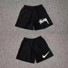 stussy NIKE ハーフパンツ 黒 S ナイロン s2c-113157_d.jpg