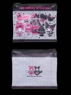 ハッピーくじ Anniversary マイメロ クロミ E賞 フラットポーチ