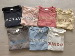 曜日プリント Tシャツ 7枚セットのサムネイル