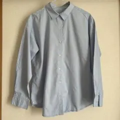 GU ライトブルー 長袖シャツ シンプル ベーシック