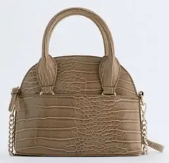 新品☆ZARA ザラ 2way ショルダー&ハンドバッグ ライトブラウン