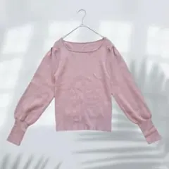 グレイル 長袖セーター リブニット スクエアネック シンプル 無地 E5683