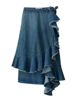 ユニクロ JW ANDERSON コラボ デニムラッフルラップスカート