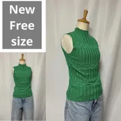 ♡新品♡ カットソー サマーニット グリーン Free size